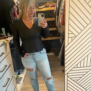 Pearson diamond faux leather jacket bcbg size XS